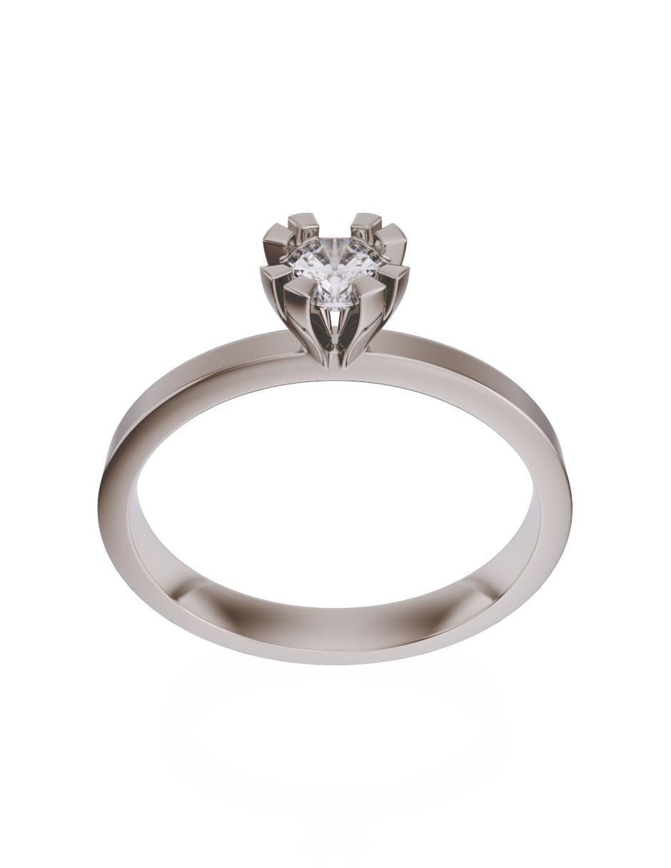 Solitario de oro 14 k zirconia 2