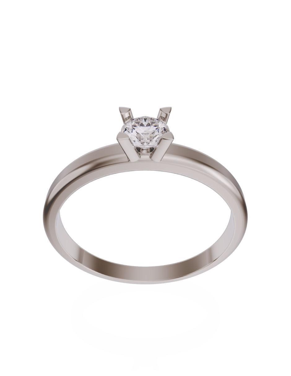Solitario de oro 14 k zirconia 2