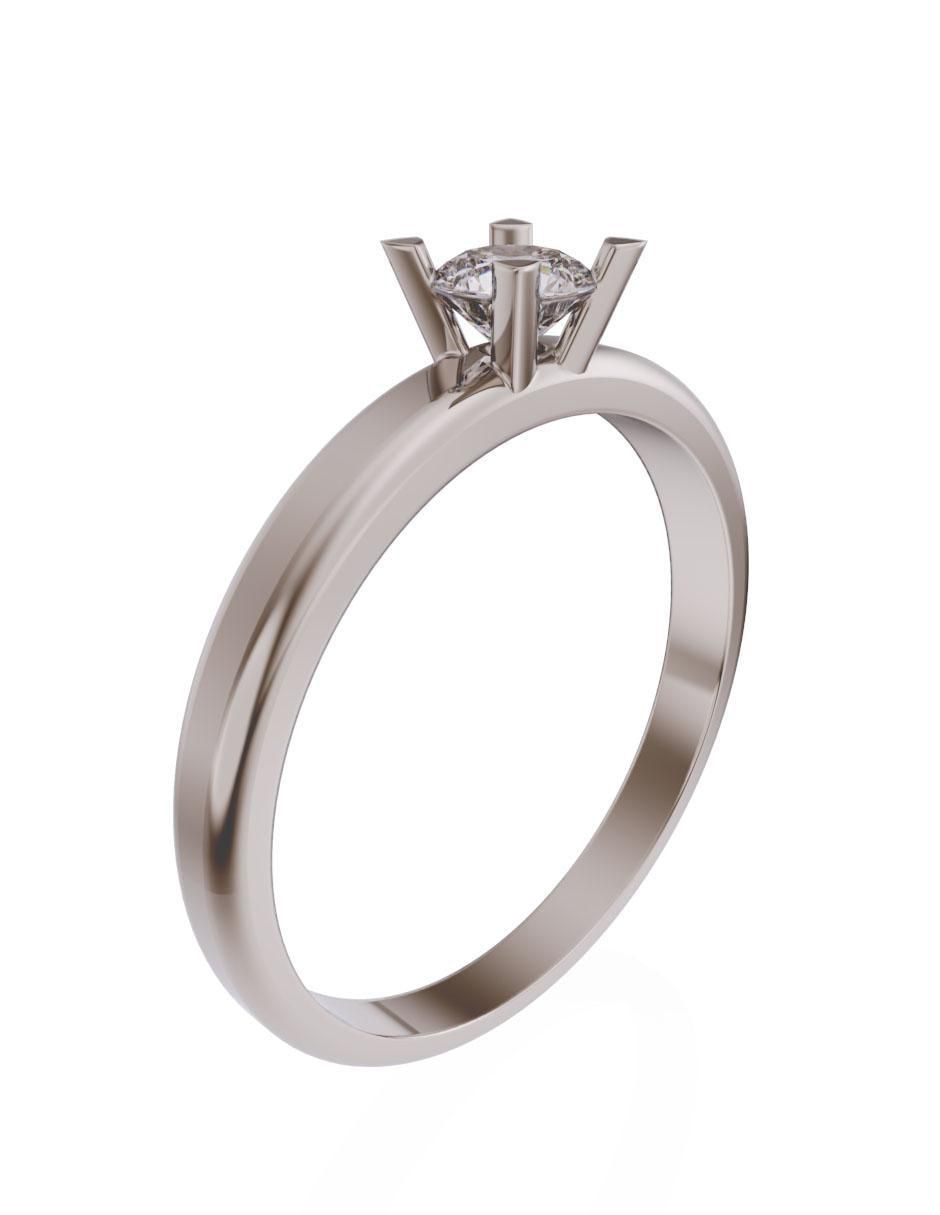 Solitario de oro 14 k zirconia 3
