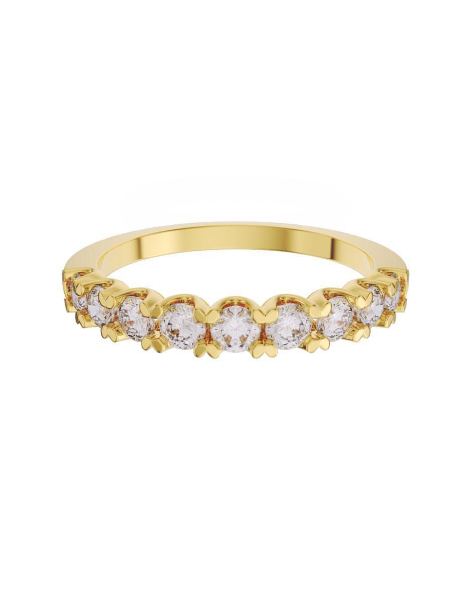 Solitario de oro 14 k zirconia