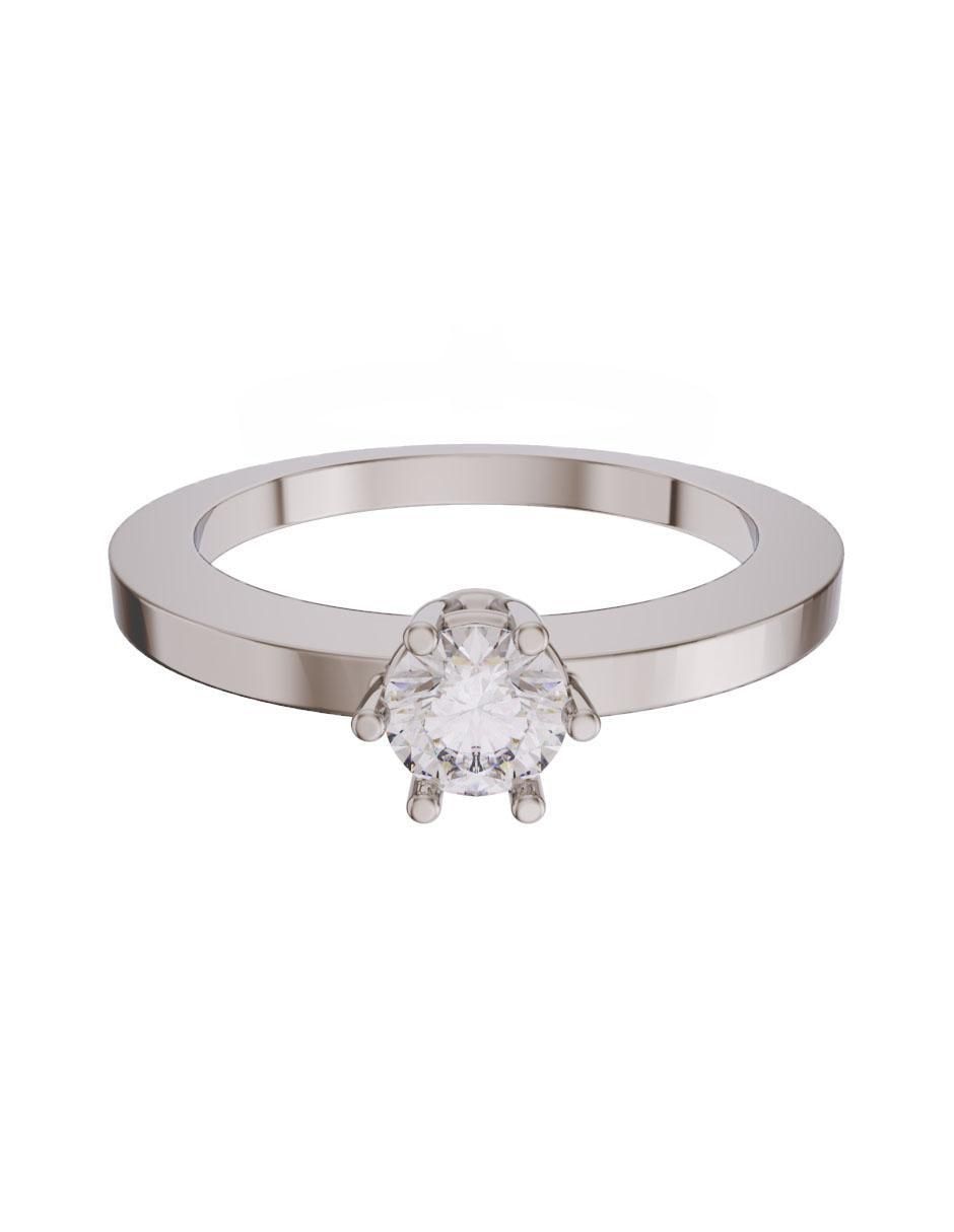 Solitario de oro 14 k zirconia
