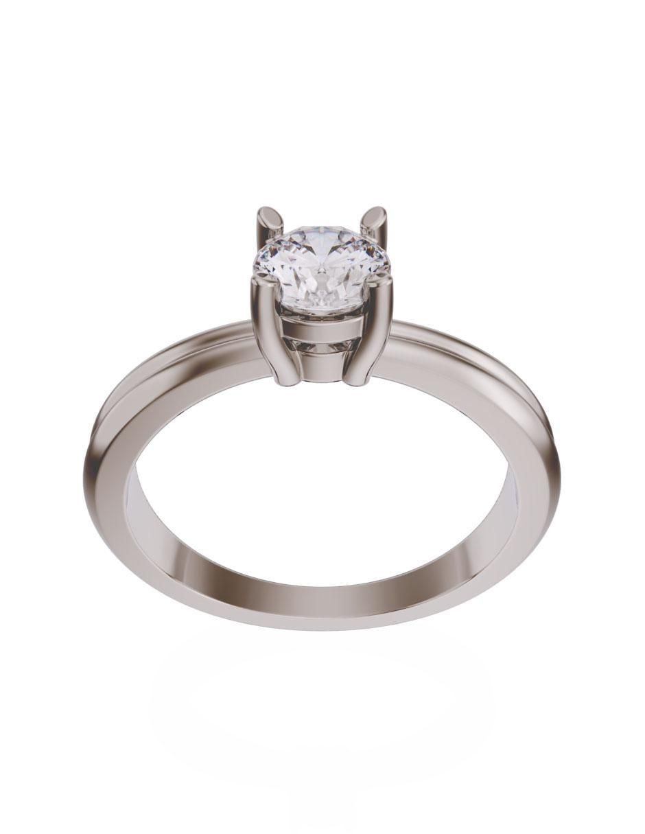 Solitario de oro 14 k zirconia 2