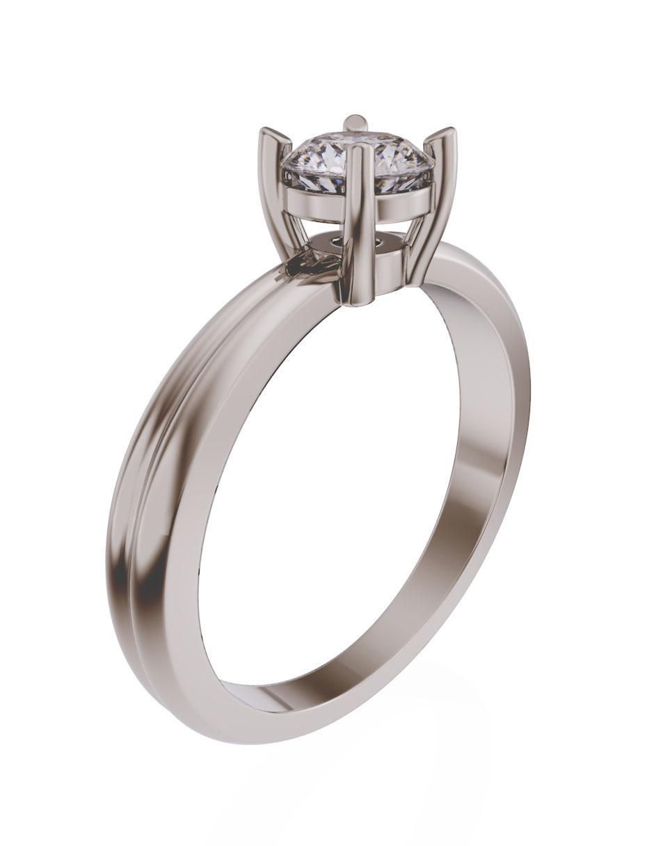 Solitario de oro 14 k zirconia 3