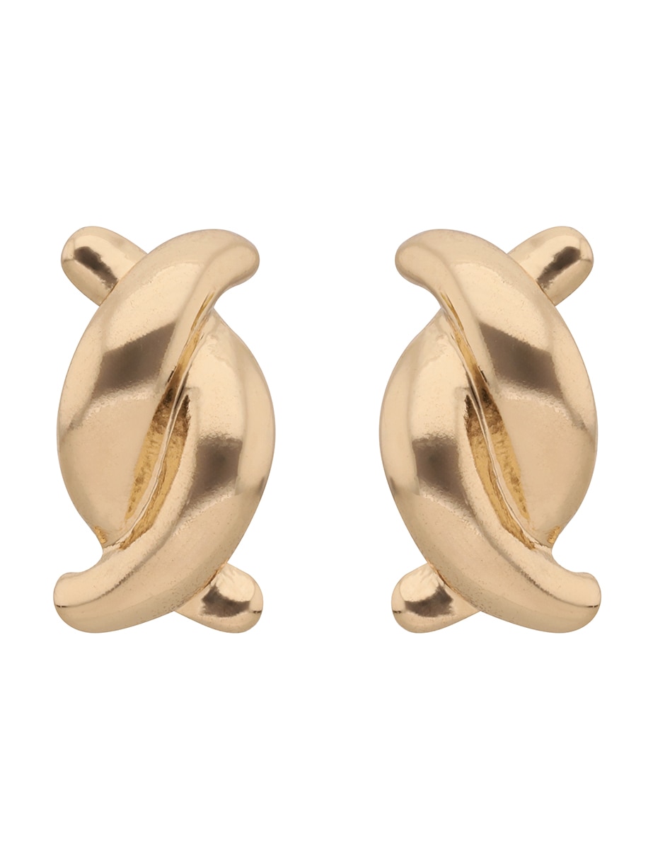 Aretes de letra x Gold Story con acabado brillante