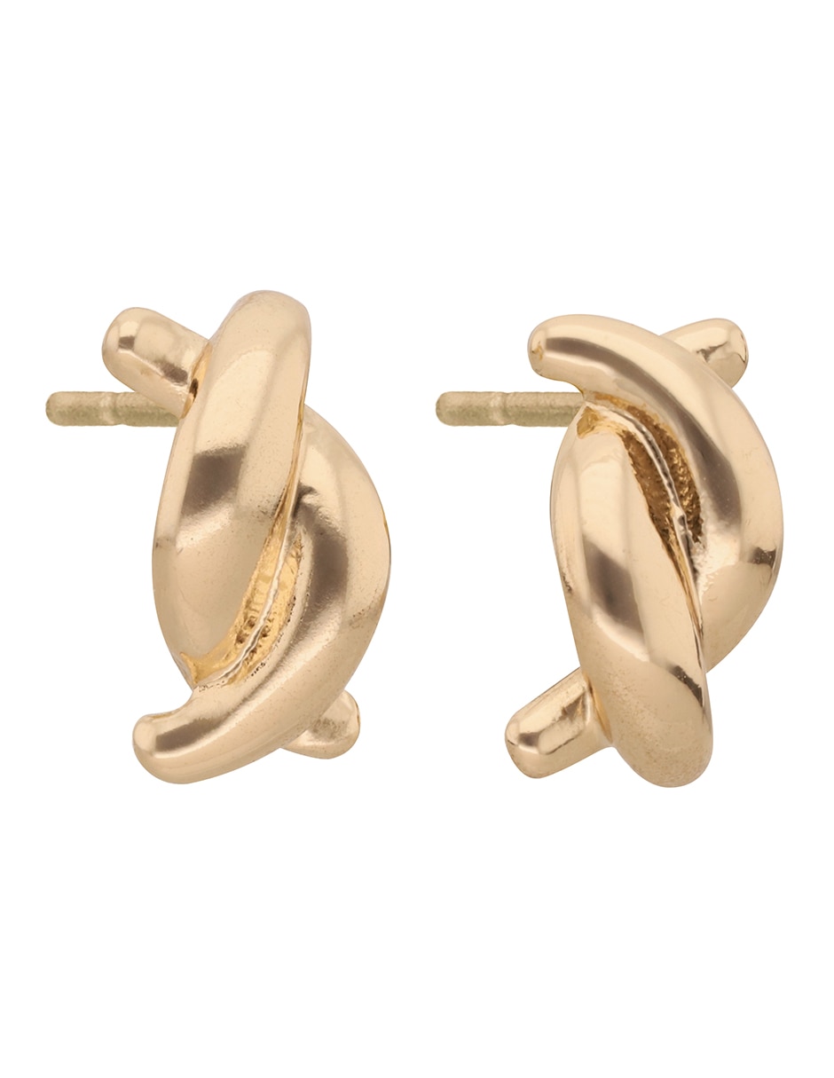 Aretes de letra x Gold Story con acabado brillante 2