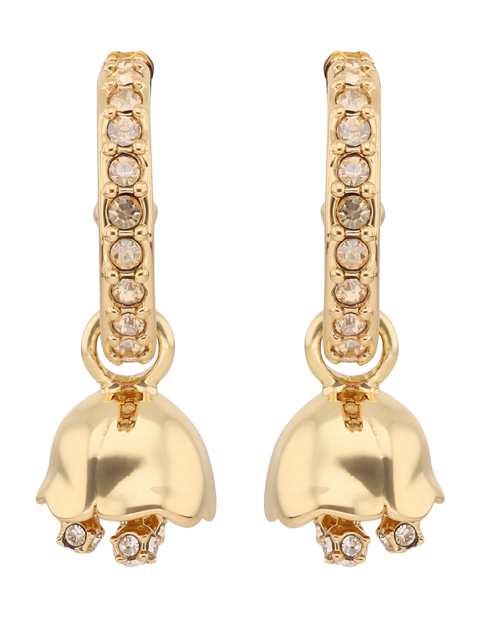 Aretes de flor 3.1 Mday Pearls And Florals con acabado brillante cristal