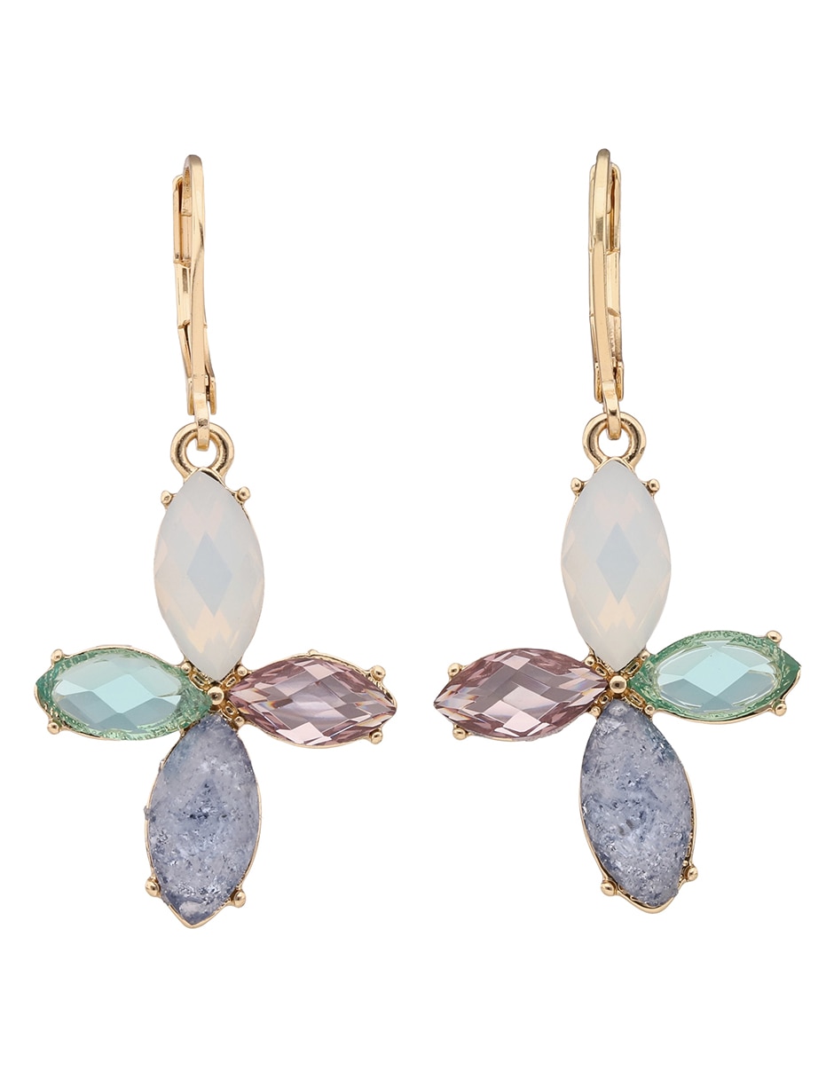 Aretes de flor Garden Gala con acabado pavé cristal