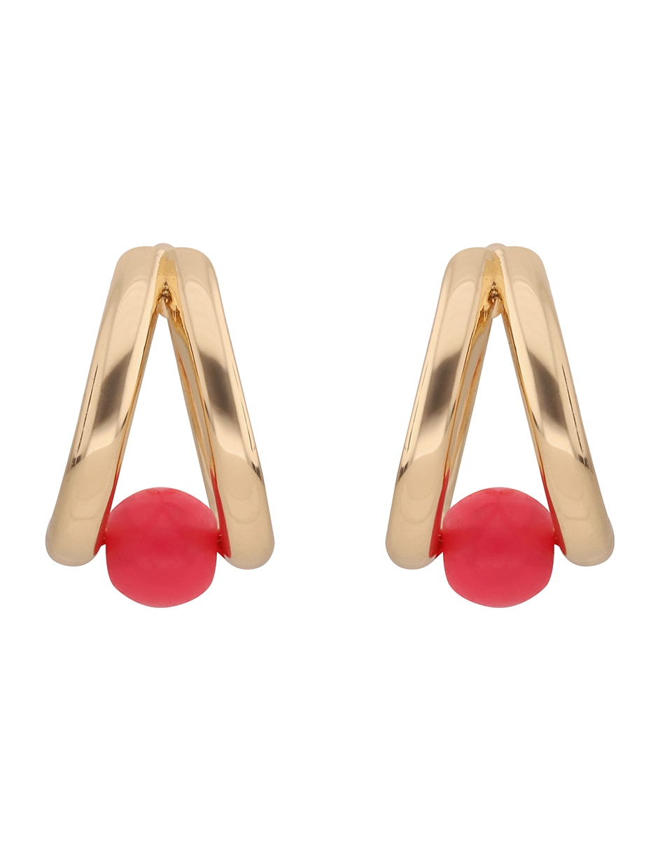 Aretes circulares con acabado brillante resina