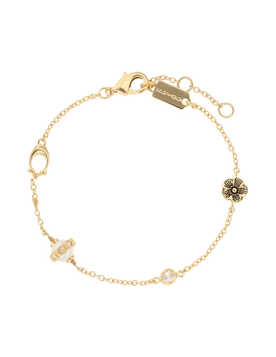 Pulsera 3.1 Mday Pearls And Florals con acabado brillante