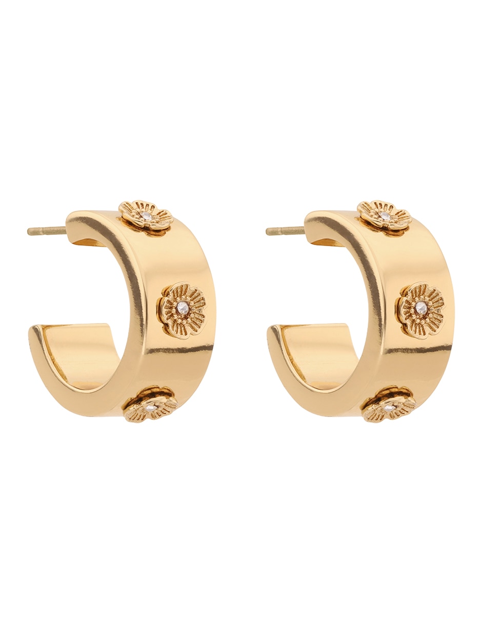 Arracadas de flor 3.1 Mday Pearls And Florals con acabado brillante cristal 2