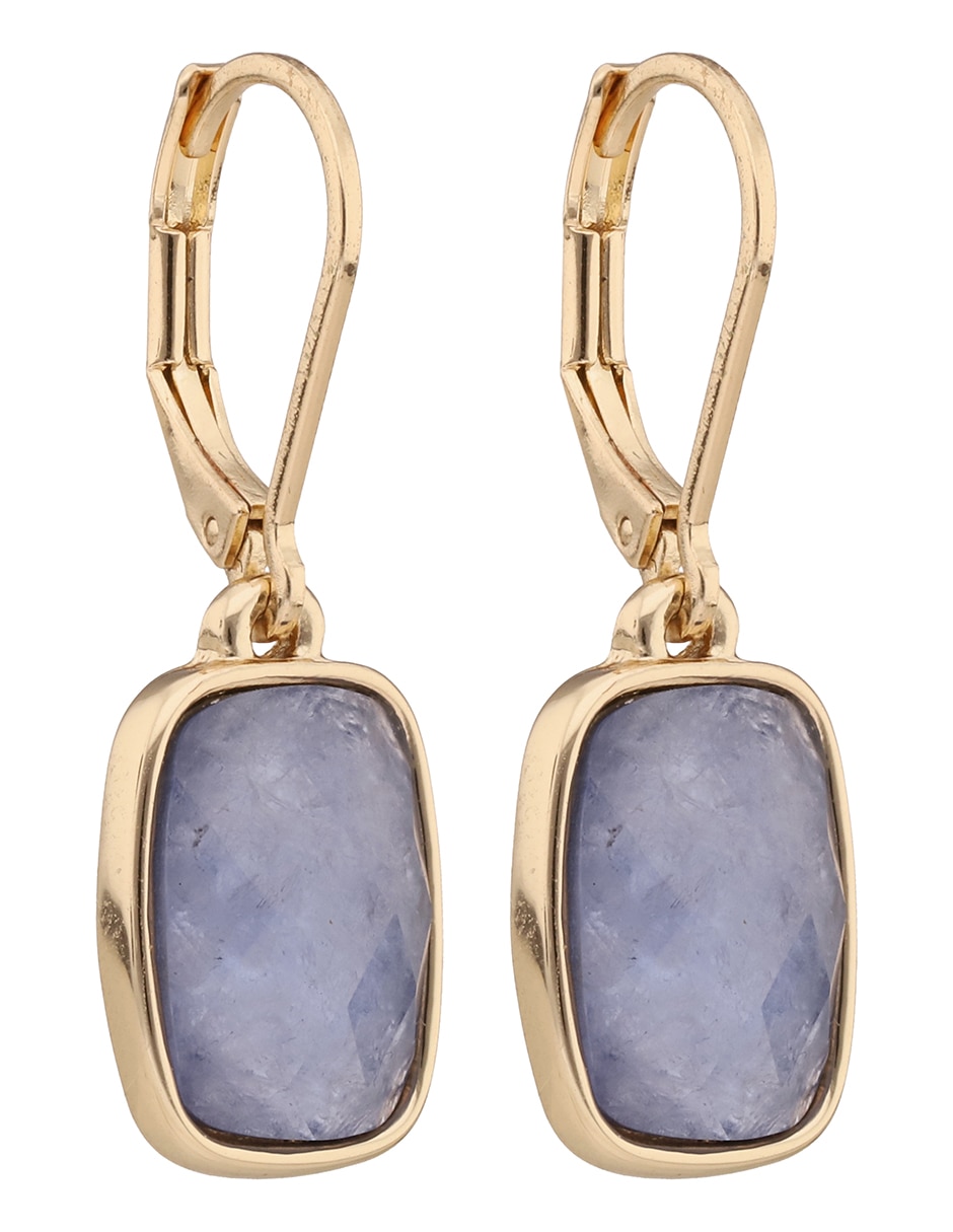 Aretes rectangulares Fresh Start con acabado pavé cristal 2