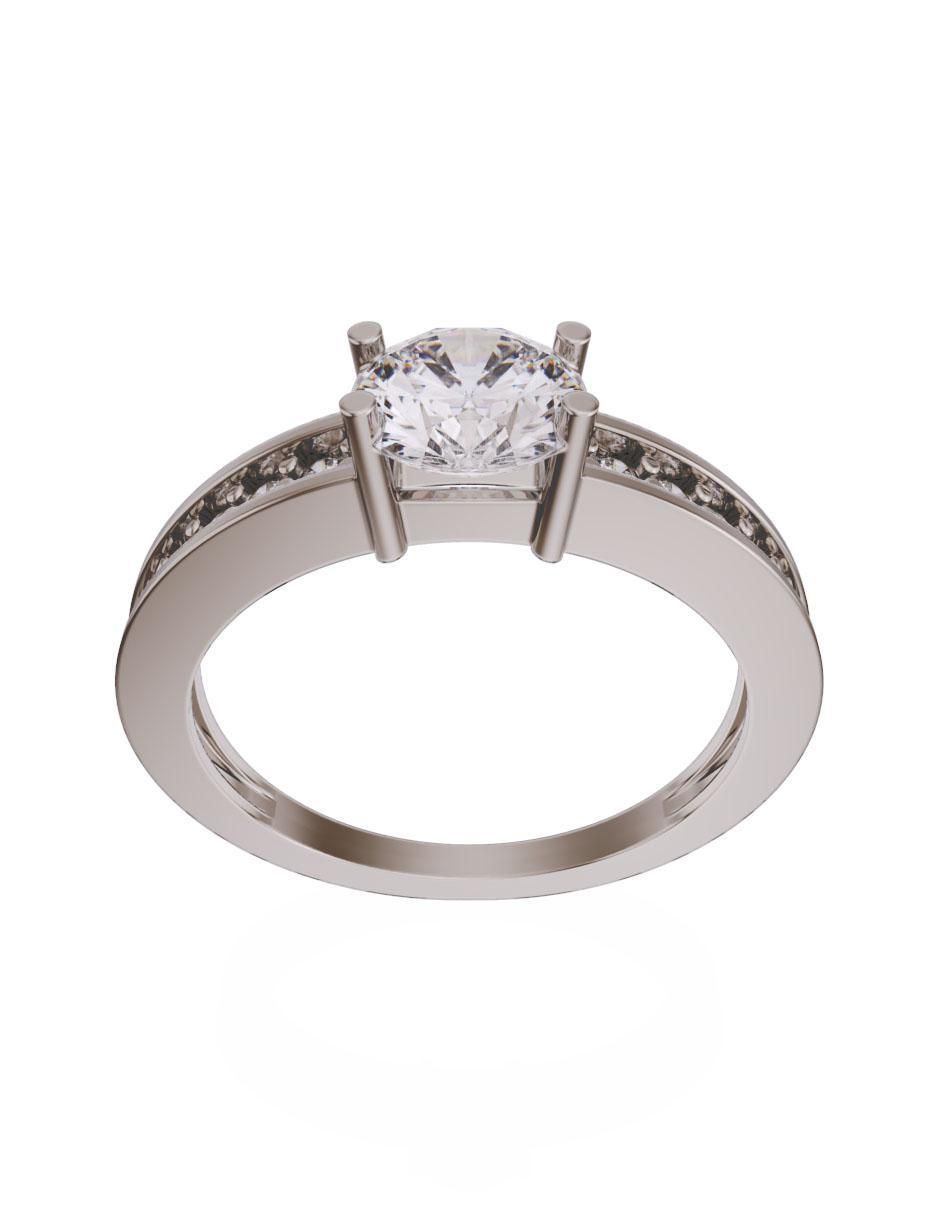 Solitario de oro 10 k zirconia 2