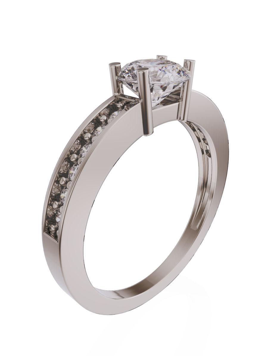 Solitario de oro 10 k zirconia 3