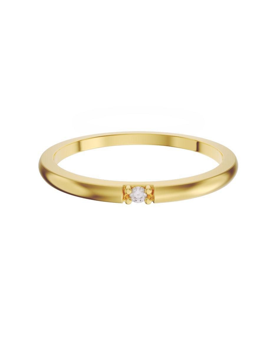 Solitario de oro 10 k zirconia