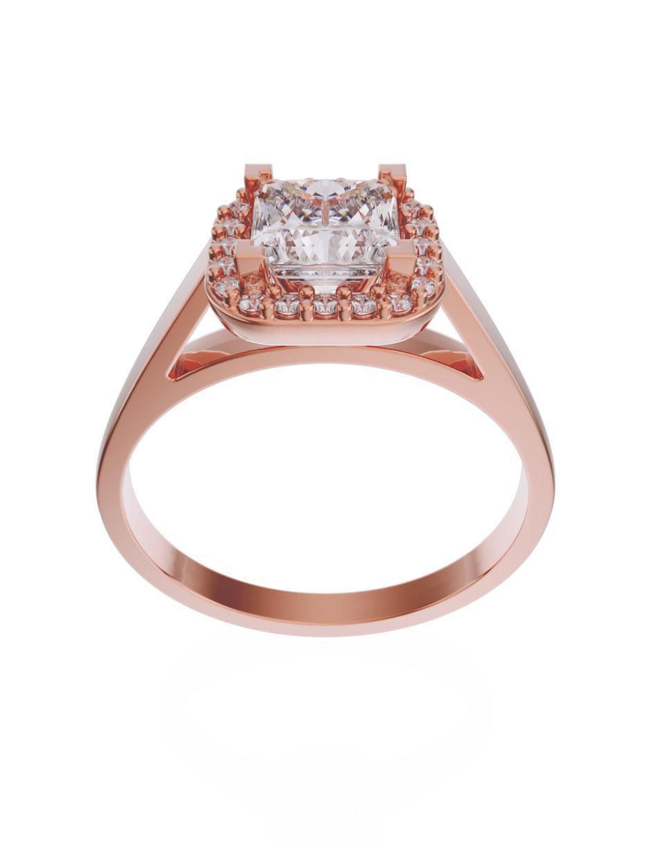 Solitario de oro 10 k zirconia 2
