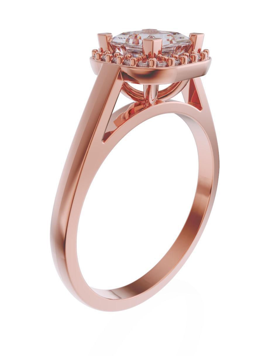 Solitario de oro 10 k zirconia 3