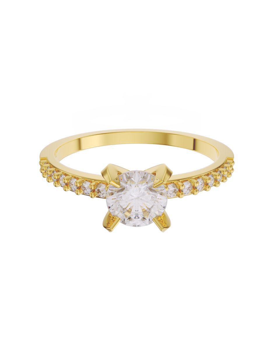 Solitario de oro 10 k zirconia