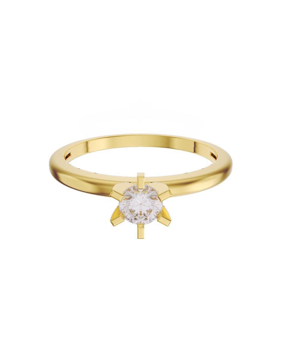 Solitario de oro 10 k zirconia