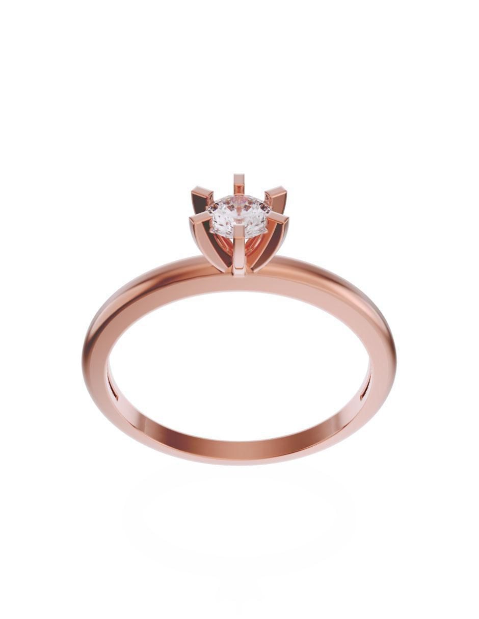 Solitario de oro 10 k zirconia 2