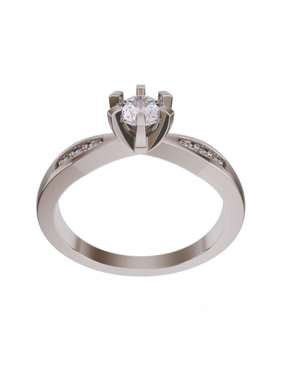 Solitario de oro 10 k zirconia 2