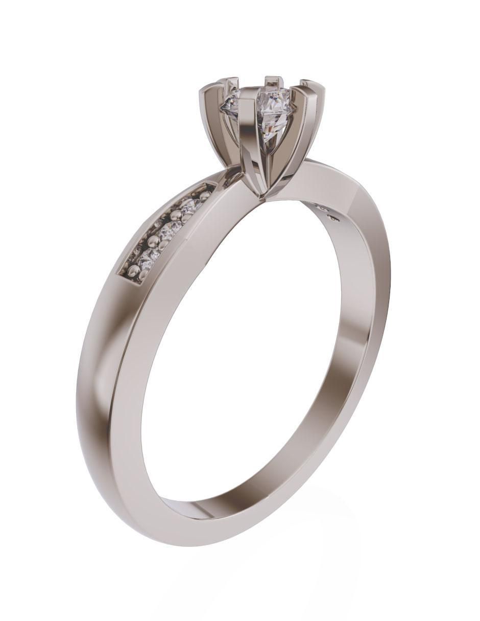 Solitario de oro 10 k zirconia 3