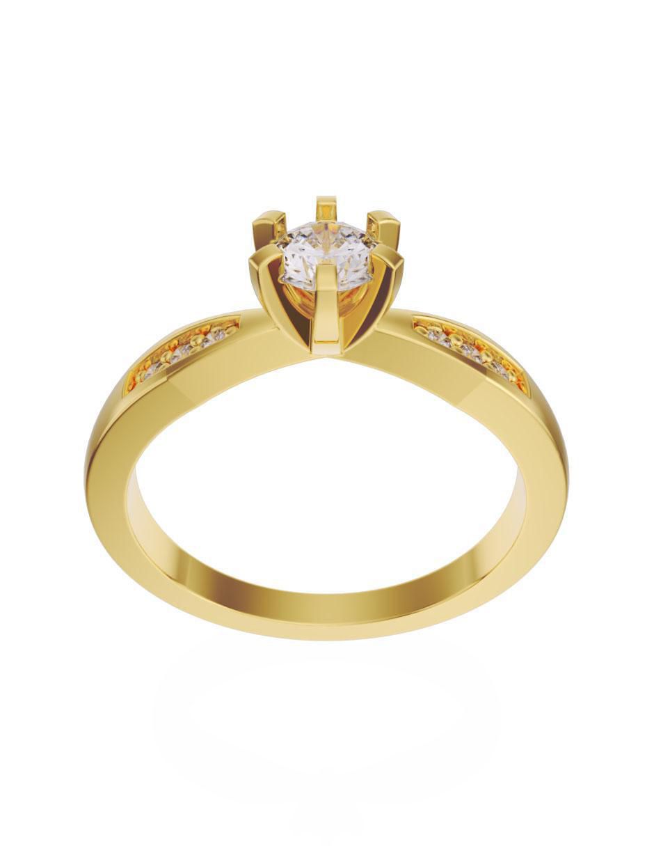 Solitario de Fonelli 10 k de oro zirconia
