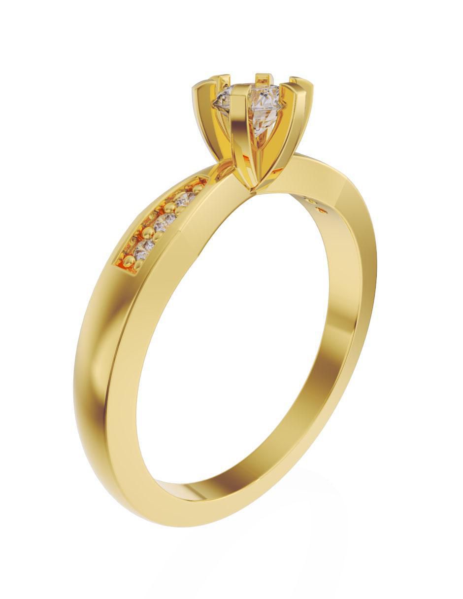 Solitario de Fonelli 10 k de oro zirconia