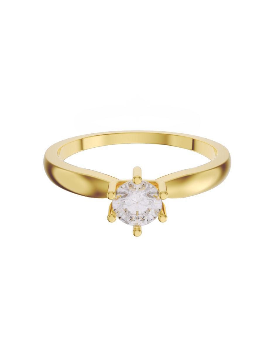 Solitario de oro 10 k zirconia