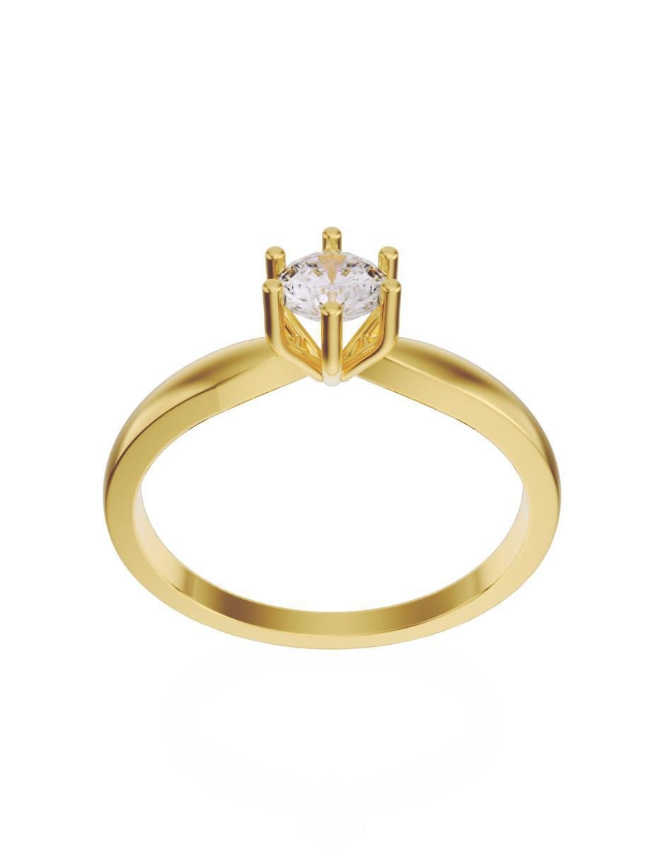 Solitario de Fonelli 10 k de oro zirconia