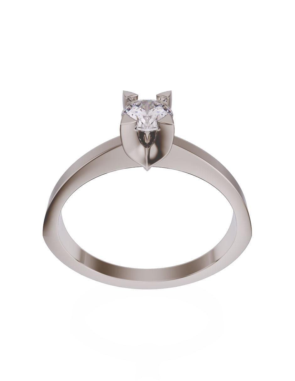 Solitario de oro 10 k zirconia 2