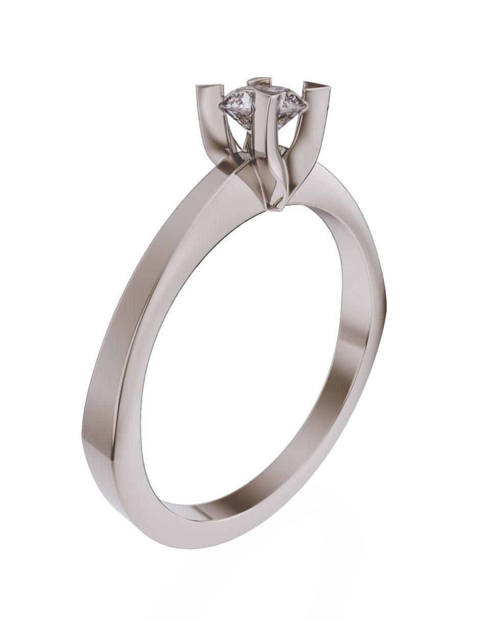 Solitario de oro 10 k zirconia 3