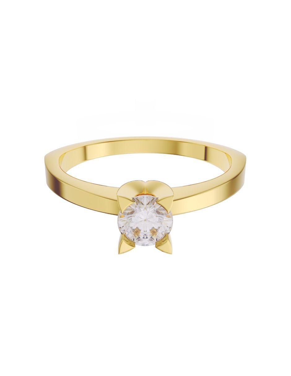Solitario de oro 10 k zirconia
