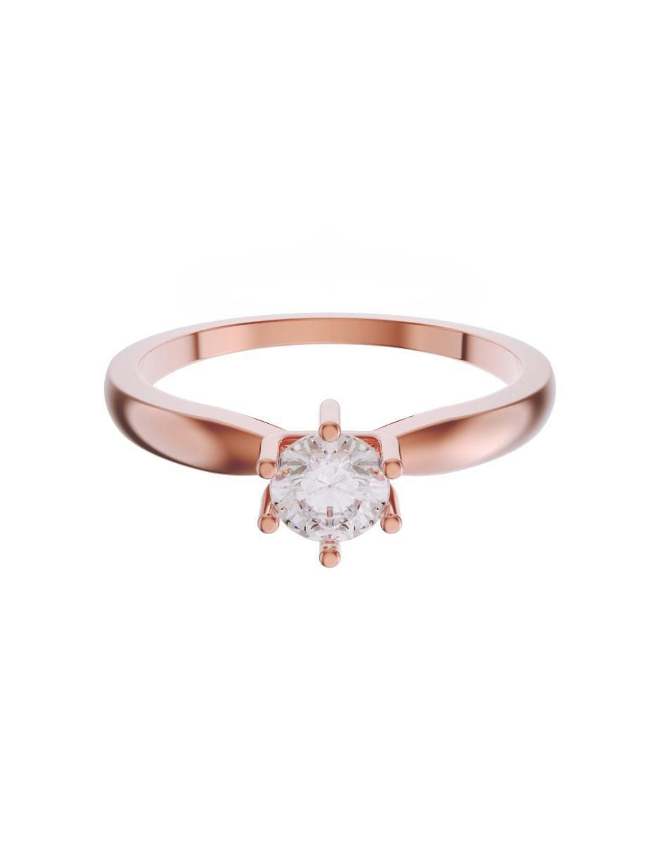 Solitario de oro 10 k zirconia
