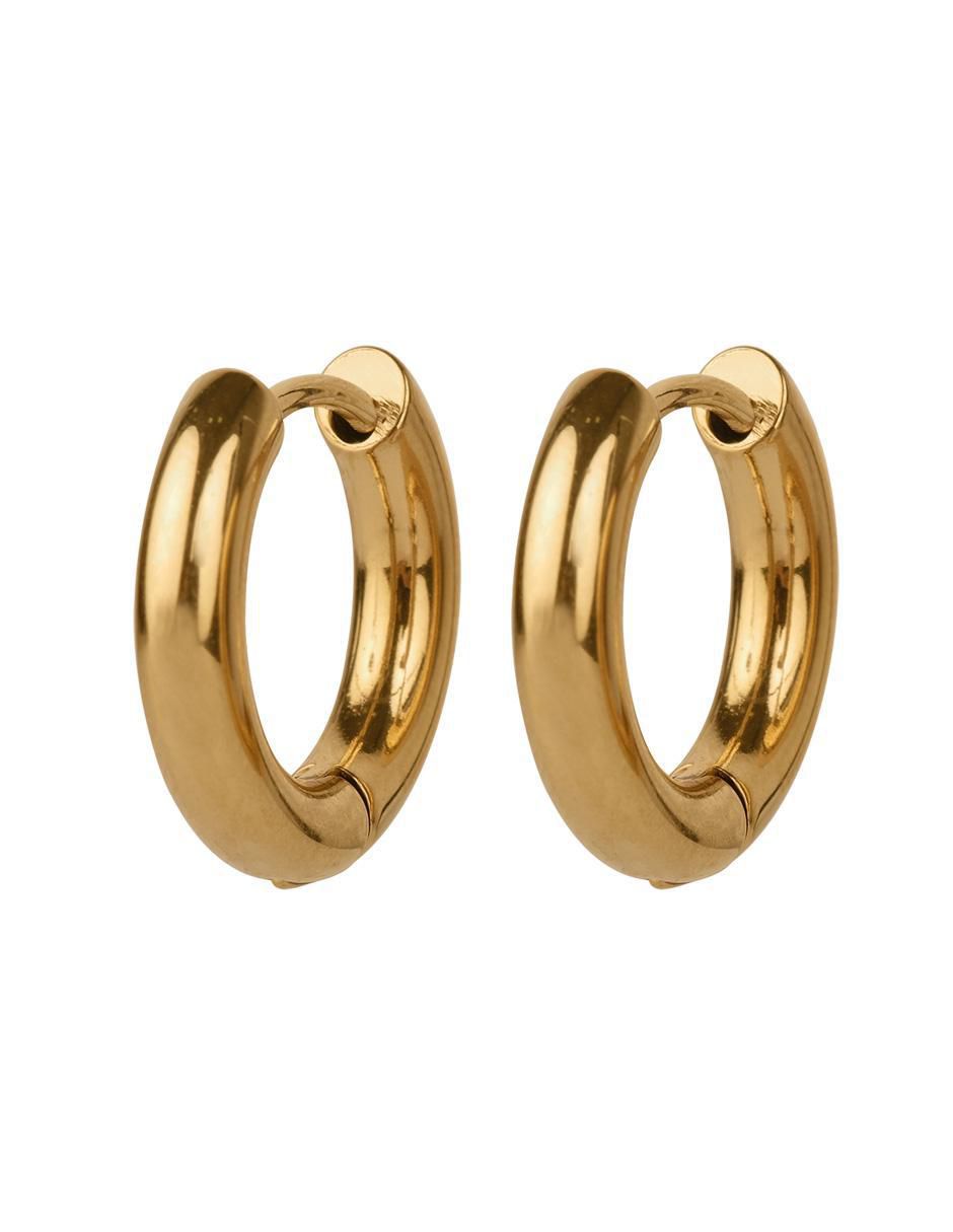 Arracadas Connie con acabado baño de oro imitación perla 3