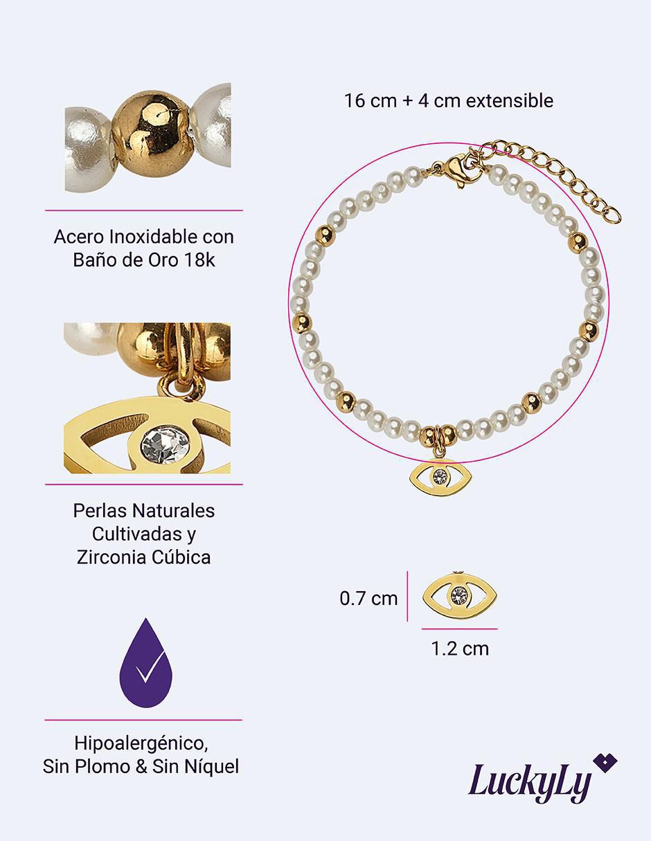 Pulsera 18 K Annie Ojo Turco con acabado brillante 7