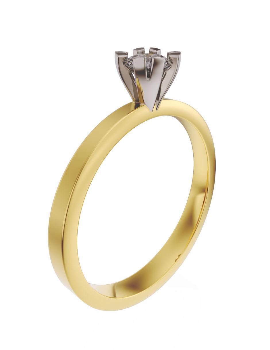 Solitario "de" oro 10 k fonelli sin familia o colección zirconia