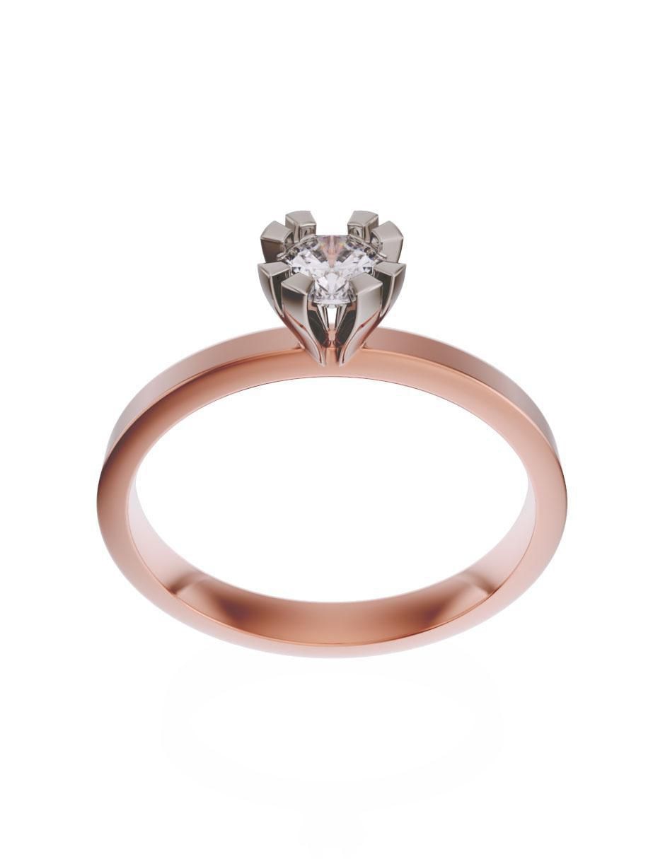 Solitario de oro 10 k zirconia 2