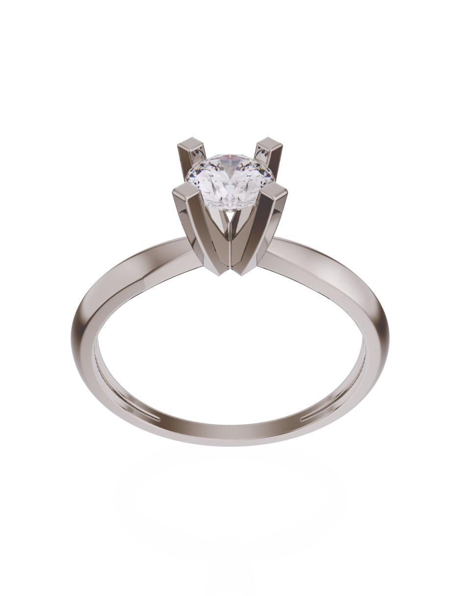 Solitario de oro 10 k zirconia 2