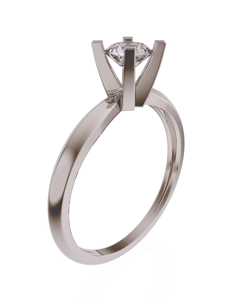 Solitario de oro 10 k zirconia 3