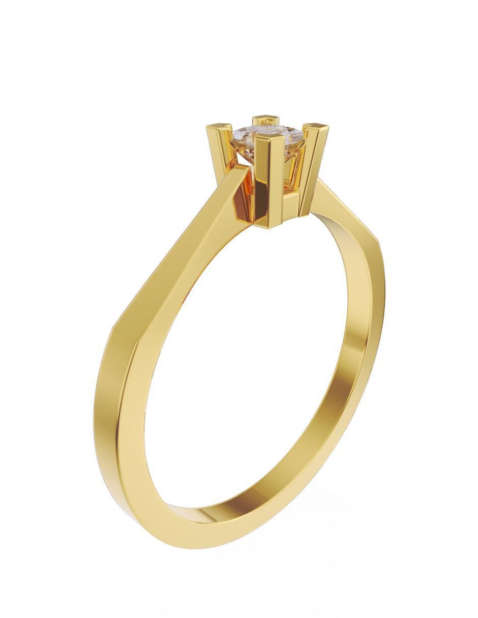 Solitario "de" oro 10 k fonelli sin familia o colección zirconia