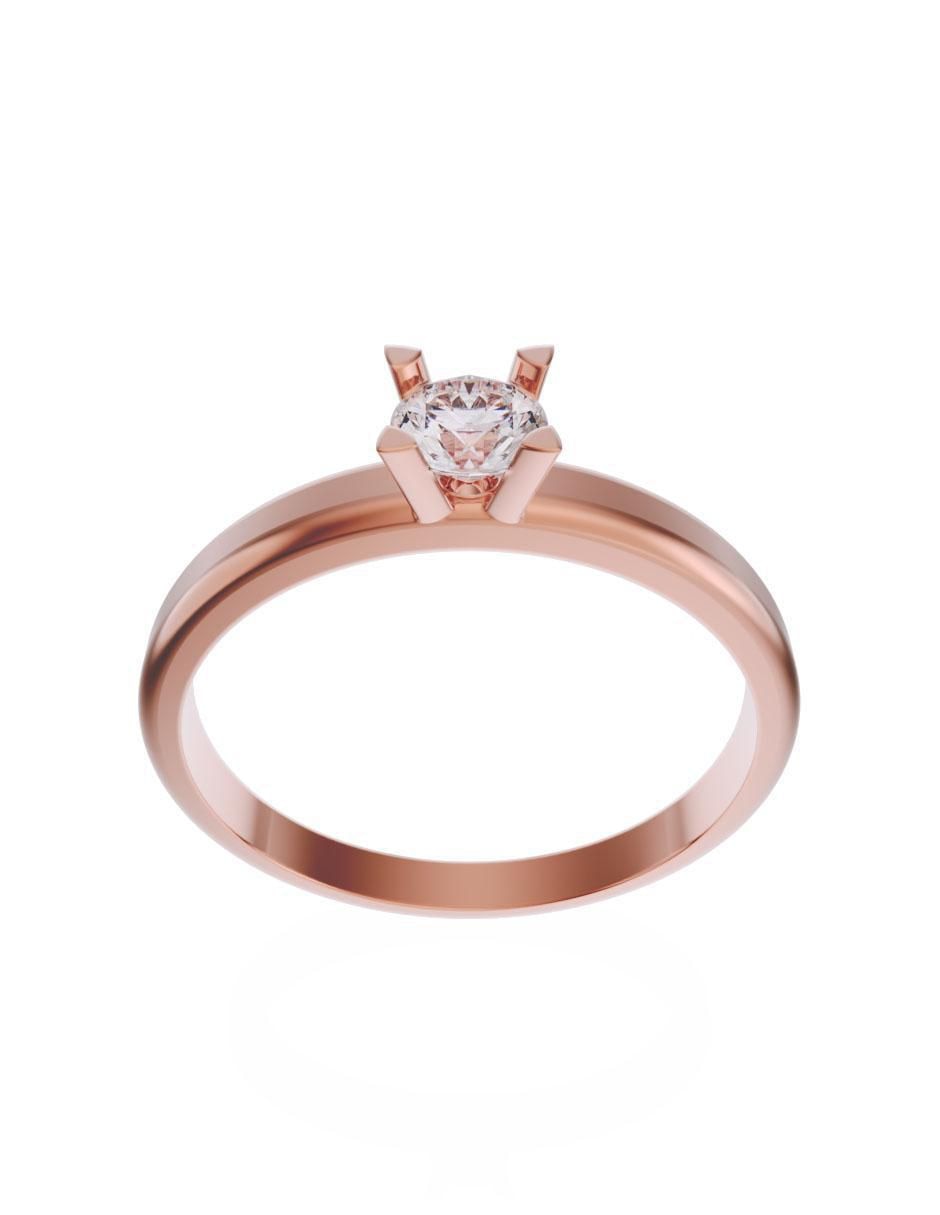 Anillo de compromiso de oro 10 k zirconia 2