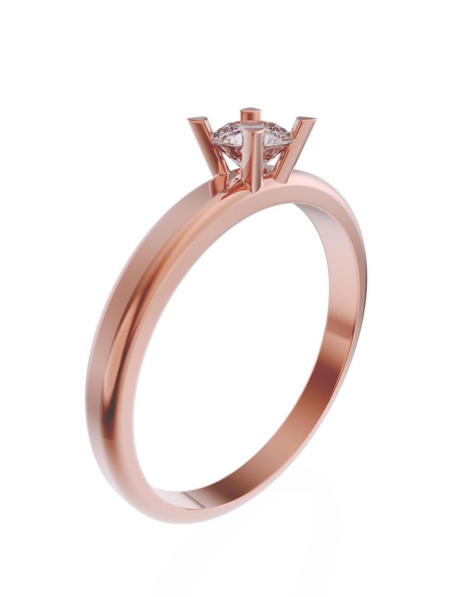 Anillo de compromiso de oro 10 k zirconia 3