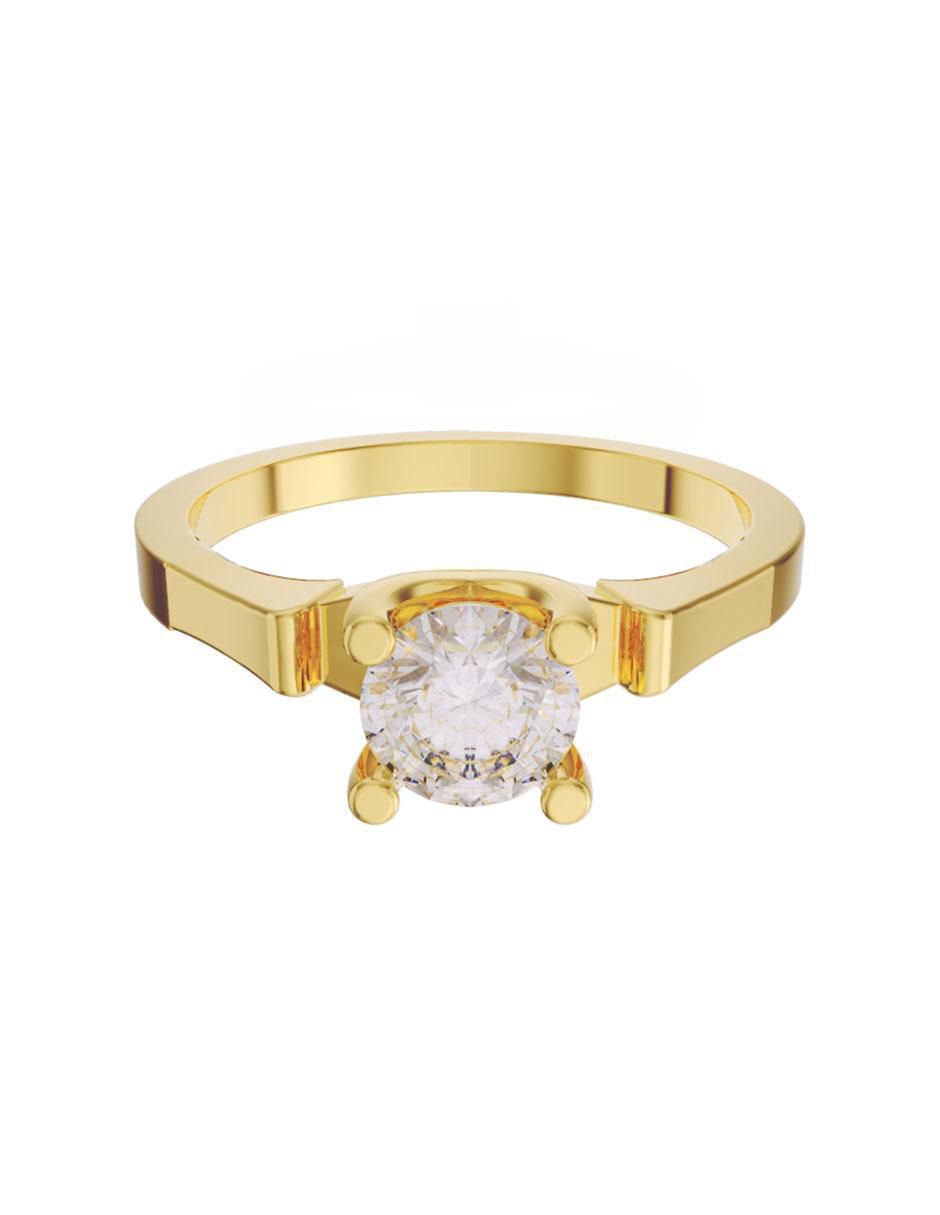Anillo de compromiso de oro 10 k zirconia