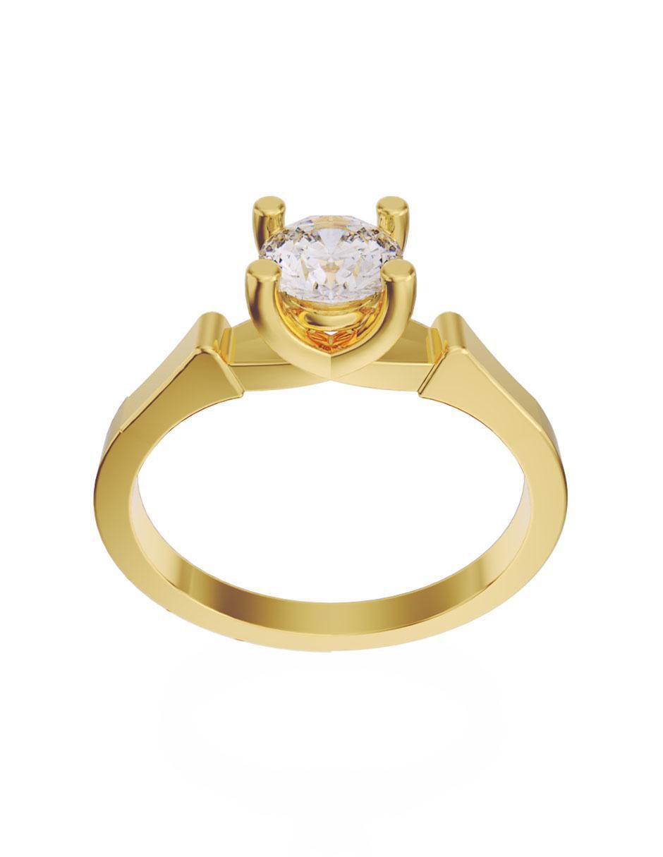 Anillo de compromiso "de" oro 10 k fonelli sin familia o colección zirconia