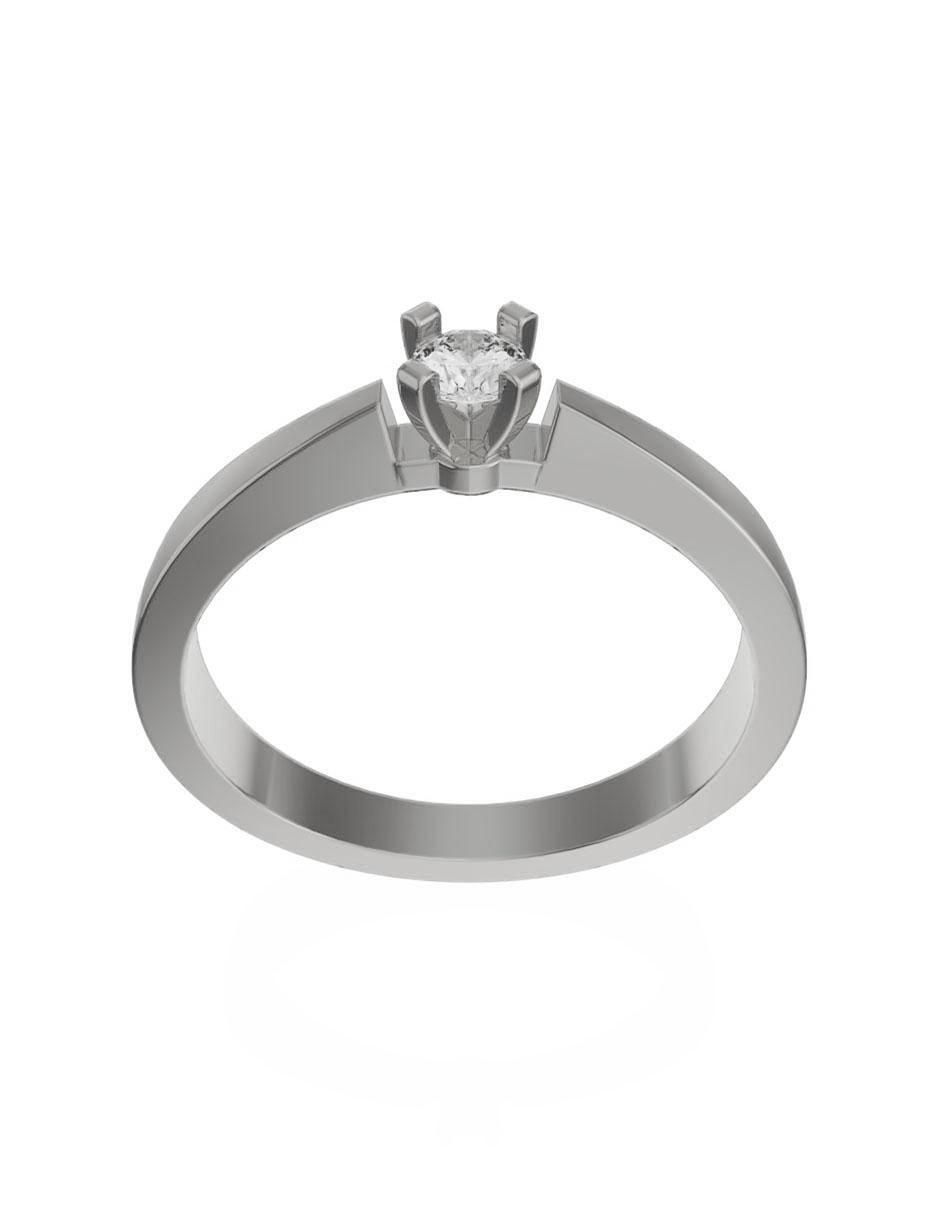 Anillo de compromiso de oro 10 k zirconia 2