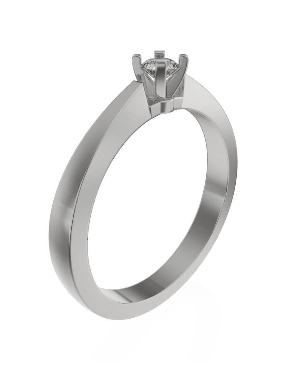 Anillo de compromiso de oro 10 k zirconia 3