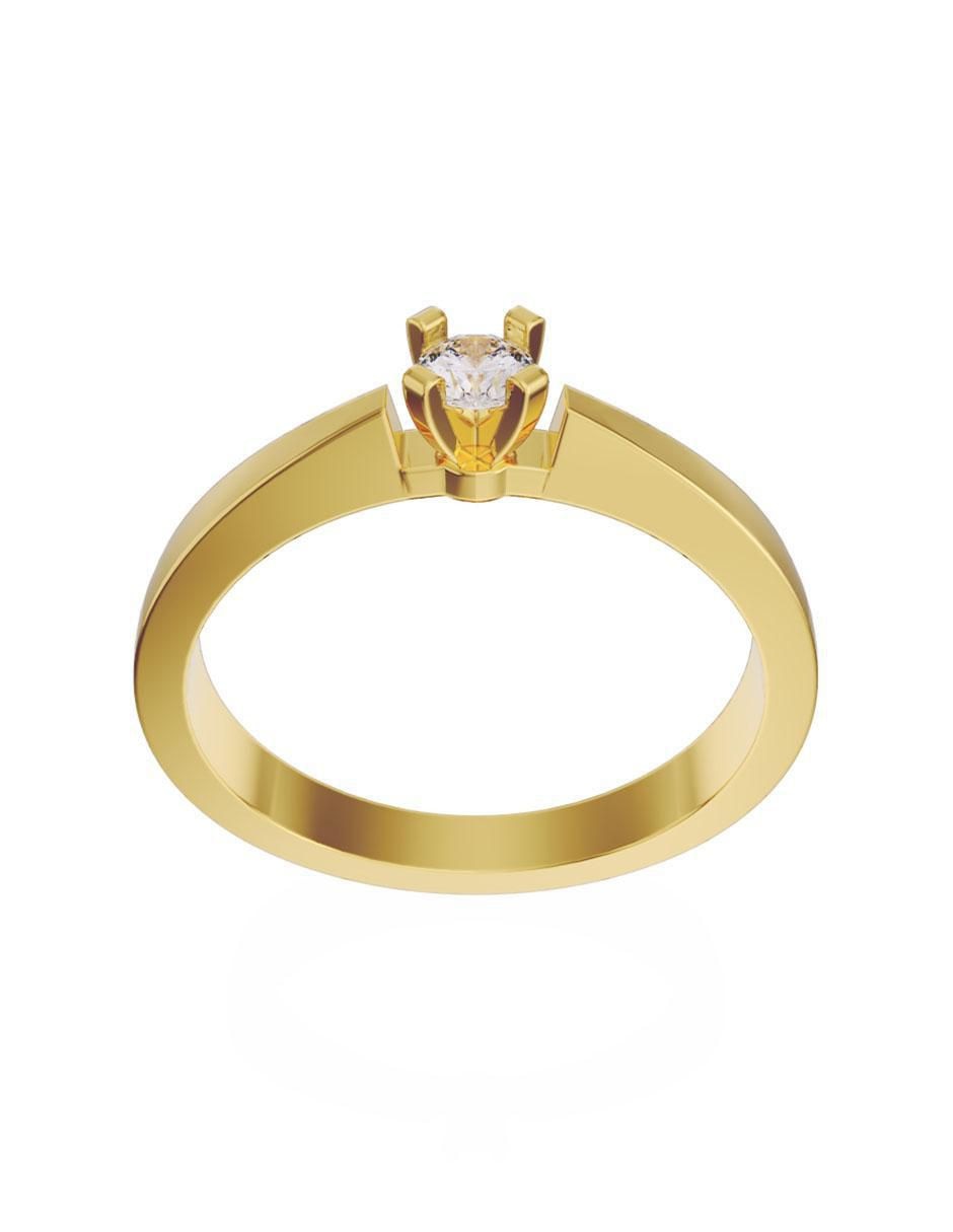 Anillo de compromiso "de" oro 10 k fonelli sin familia o colección zirconia