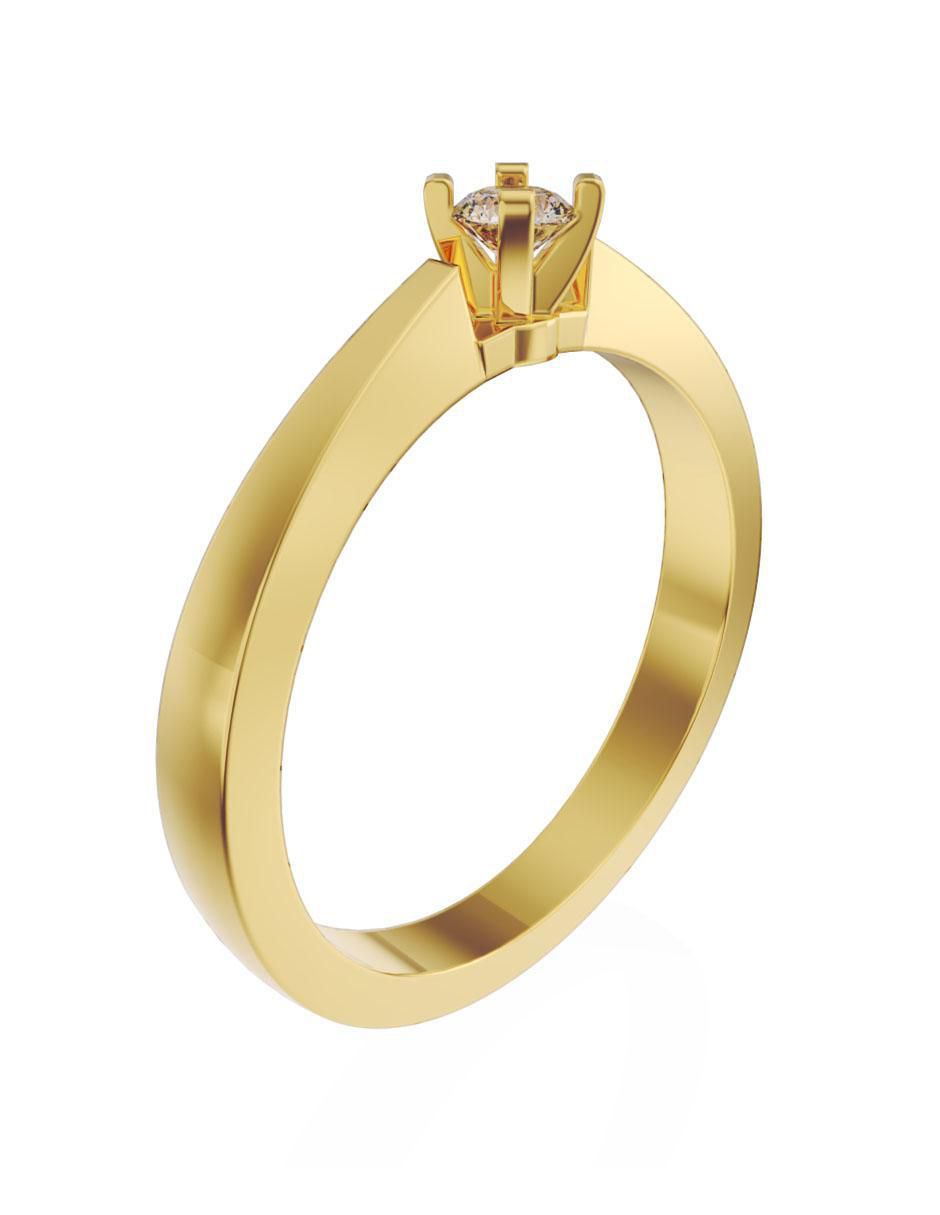 Anillo de compromiso "de" oro 10 k fonelli sin familia o colección zirconia