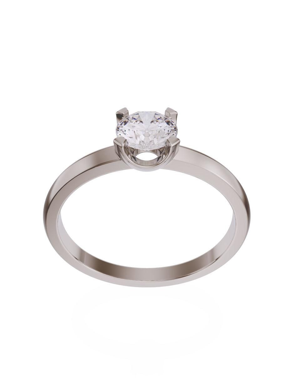 Anillo de compromiso de oro 10 k zirconia 2
