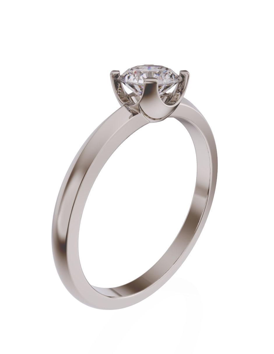 Anillo de compromiso de oro 10 k zirconia 3